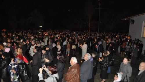 Moment de la slujba punerii pietrei de temelie