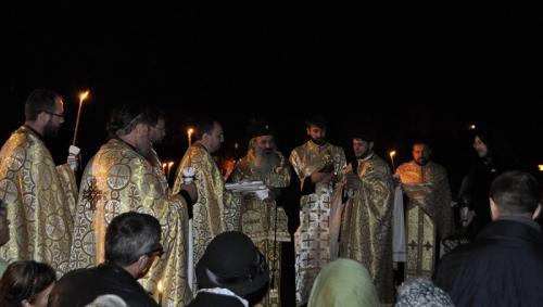 Moment de la slujba punerii pietrei de temelie